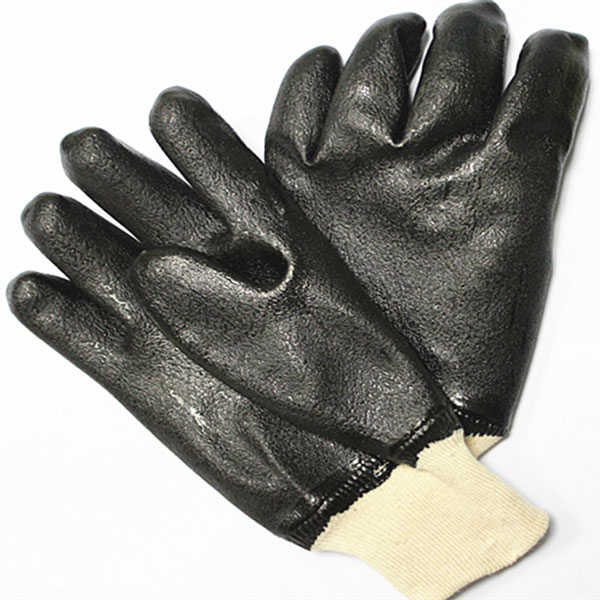 Sandy Frosted PVC Palm Coating Industrial Construction Cotton Gloves ...