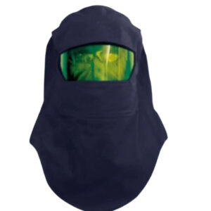 Double Protection System The integrated structure includes: Arc flash protective hood Transparent face screen This dual system ensures enhanced safety for the face, head, neck, and throat during arc flash exposure.