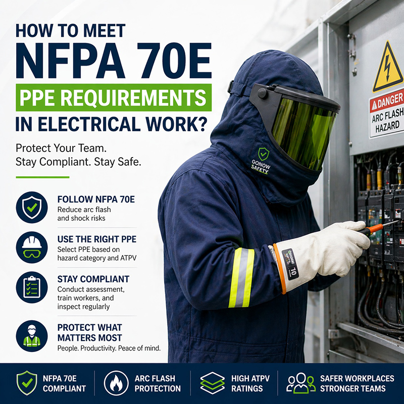 nfpa 70e ppe requirements electrical worker arc flash protective clothing safety compliance